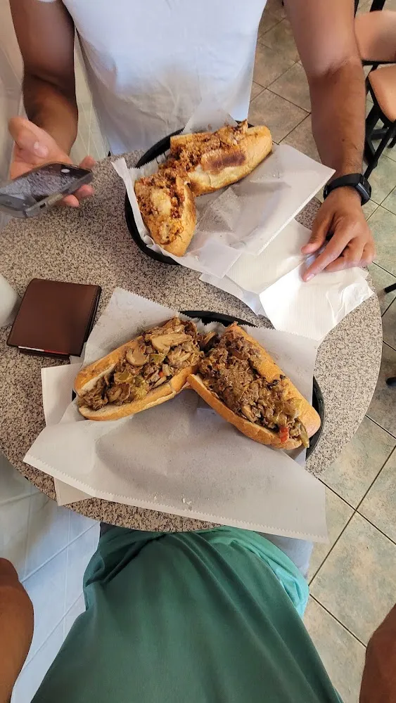 Cheesesteak Sandwich with Salami